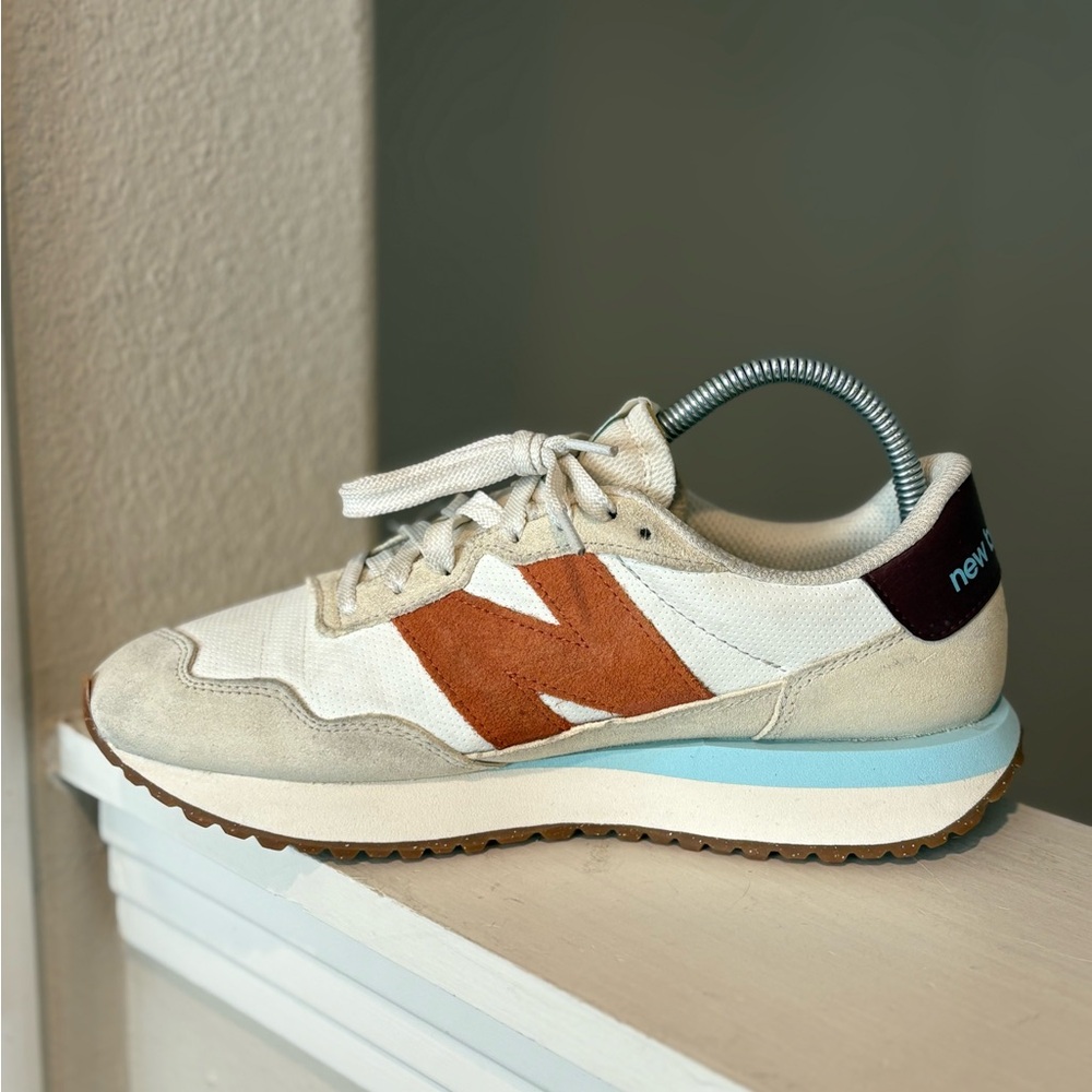 New Balance 237 Womens Size 8.5 White Orange Athletic Running Shoes Sneakers - Picture 6 of 10